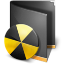 Burn Folder Black icon
